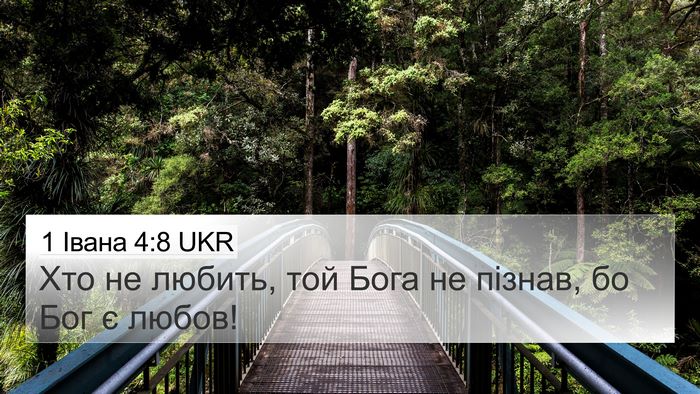 1 Івана 4:8 UKR Bible Verse Image