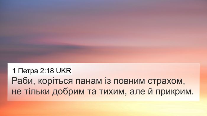 1 Петра 2:18 UKR 4K Wallpaper - Раби, коріться панам із - 4K Wallpaper Bible Verse