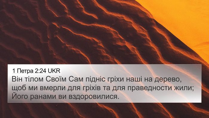 1 Петра 2:24 UKR Bible Verse Image