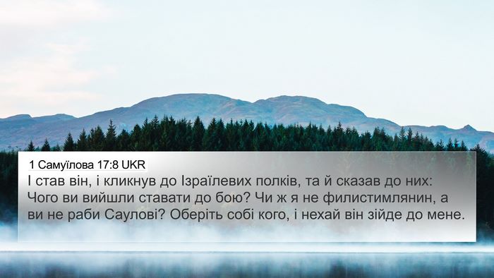1 Самуїлова 17:8 UKR Bible Verse Image