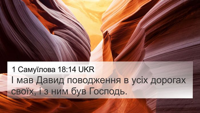 1 Самуїлова 18:14 UKR Bible Verse Image