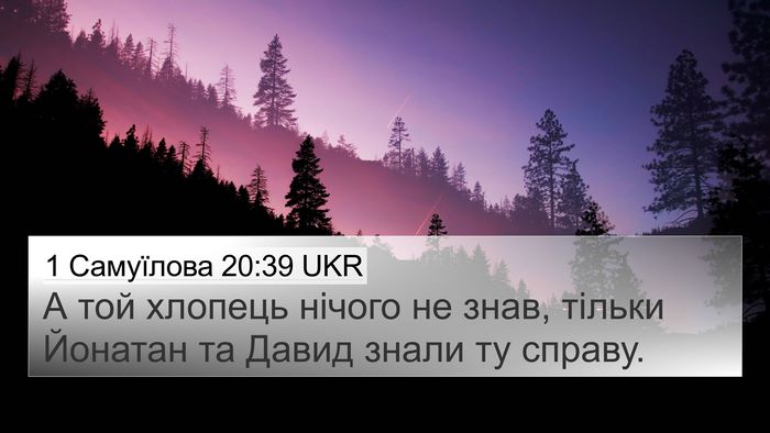 1 Самуїлова 20:39 UKR 4K Wallpaper - А той хлопець нічого не - 4K Wallpaper Bible Verse