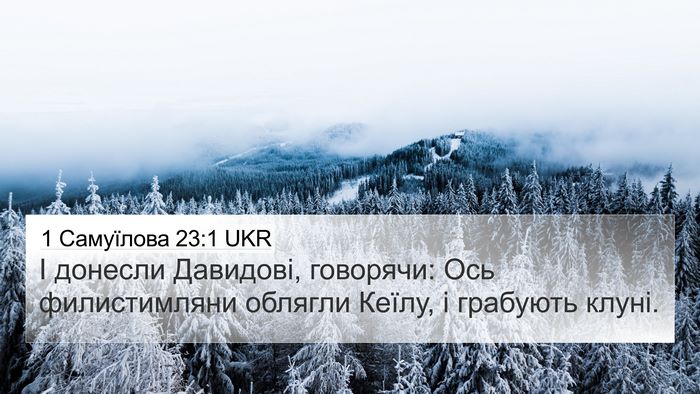 1 Самуїлова 23:1 UKR Bible Verse Image
