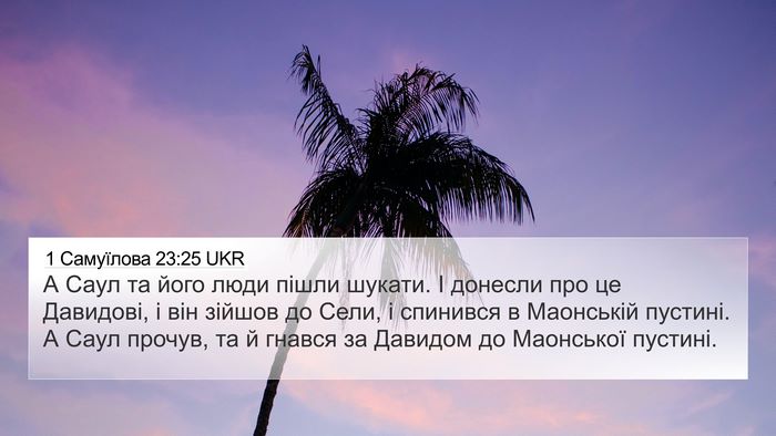 1 Самуїлова 23:25 UKR Bible Verse Image