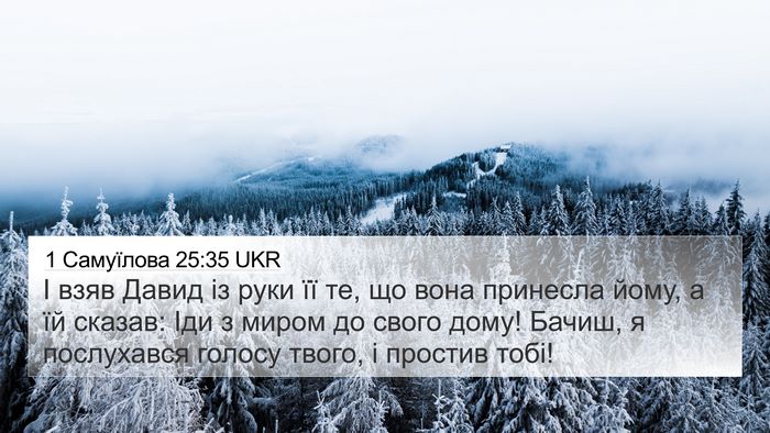 1 Самуїлова 25:35 UKR Bible Verse Image