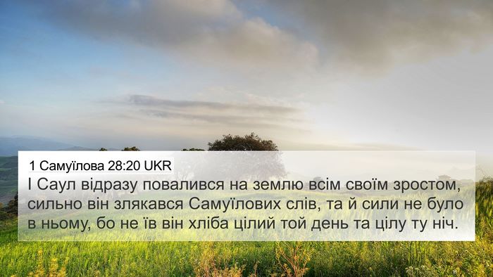 1 Самуїлова 28:20 UKR 4K Wallpaper - І Саул відразу повалився - 4K Wallpaper Bible Verse