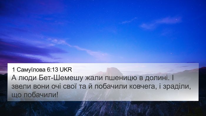 1 Самуїлова 6:13 UKR 4K Wallpaper - А люди Бет-Шемешу жали - 4K Wallpaper Bible Verse