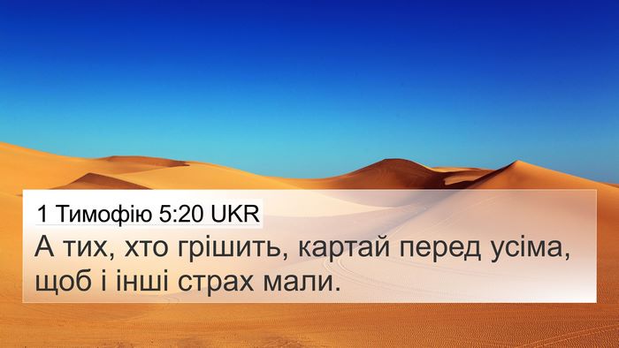 1 Тимофію 5:20 UKR Bible Verse Image