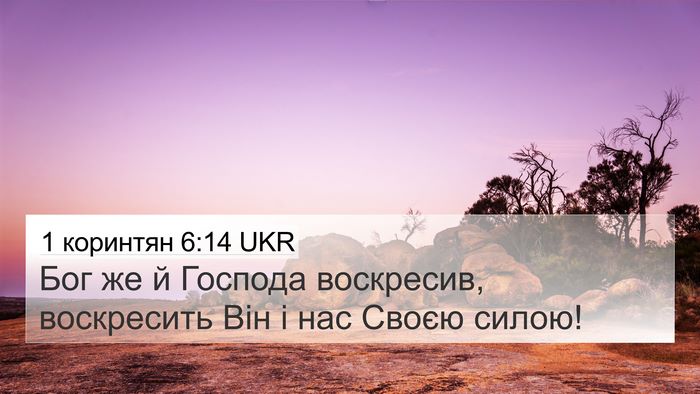 1 коринтян 6:14 UKR Bible Verse Image