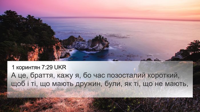 1 коринтян 7:29 UKR Bible Verse Image