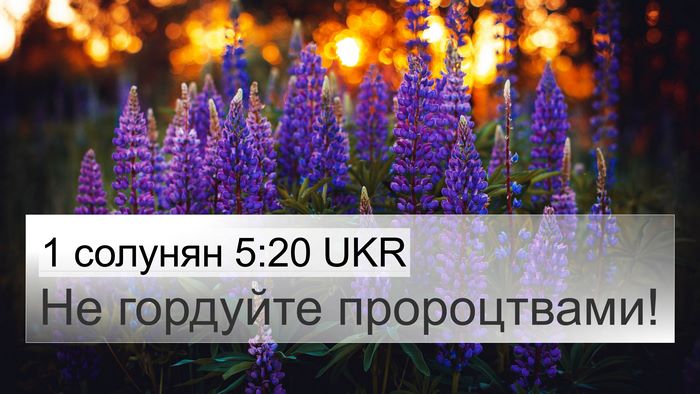 1 солунян 5:20 UKR Bible Verse Image
