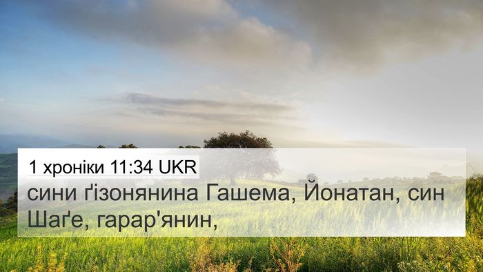 1 хроніки 11:34 UKR Bible Verse Image