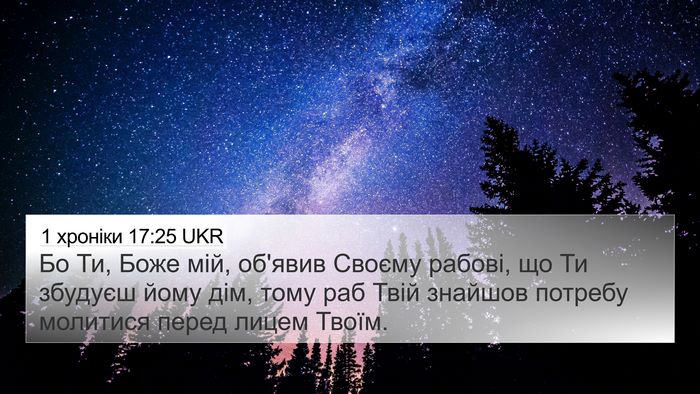 1 хроніки 17:25 UKR Bible Verse Image