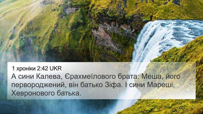 1 хроніки 2:42 UKR Bible Verse Image