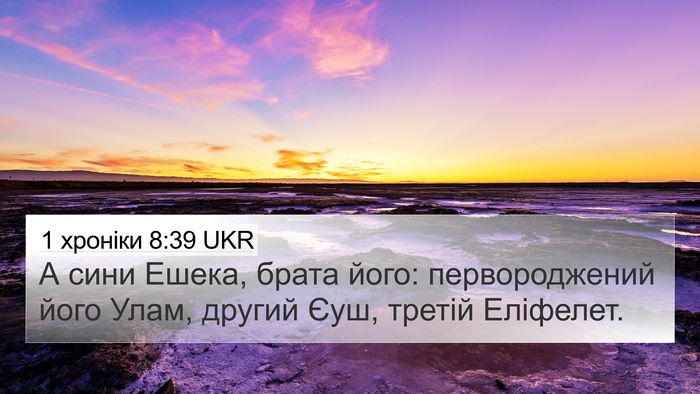 1 хроніки 8:39 UKR 4K Wallpaper - А сини Ешека, брата його: - 4K Wallpaper Bible Verse