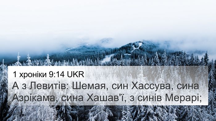 1 хроніки 9:14 UKR Bible Verse Image