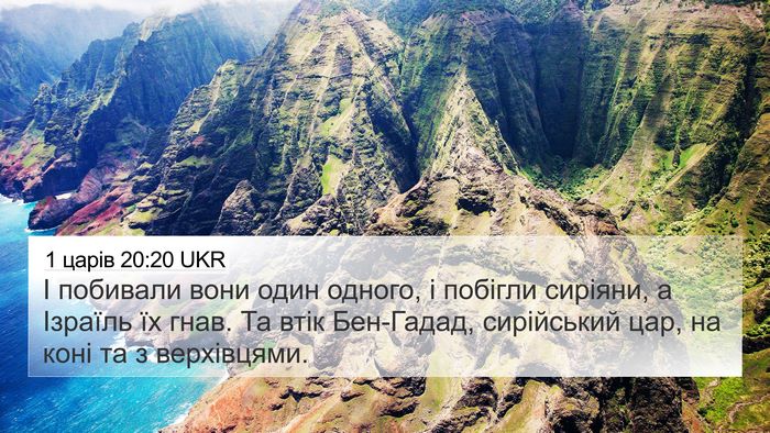 1 царів 20:20 UKR Bible Verse Image