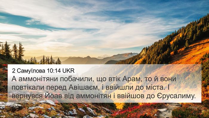 2 Самуїлова 10:14 UKR Bible Verse Image