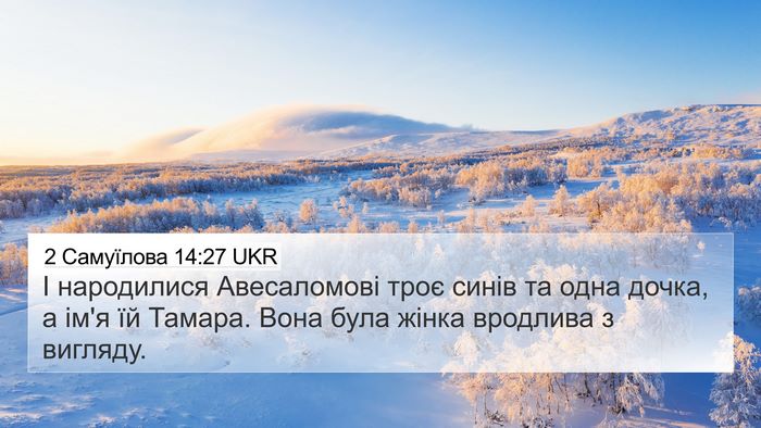 2 Самуїлова 14:27 UKR 4K Wallpaper - І народилися Авесаломові - 4K Wallpaper Bible Verse