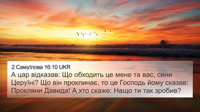 2 Самуїлова 16:10 UKR Bible Verse Image