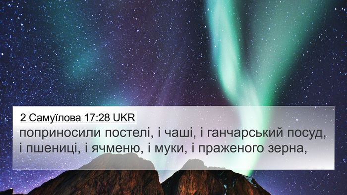 2 Самуїлова 17:28 UKR Bible Verse Image