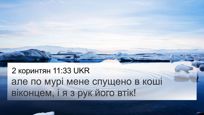 2 коринтян 11:33 UKR Bible Verse Image