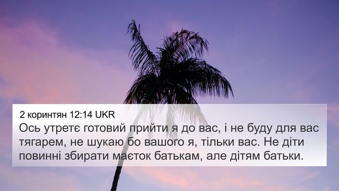 2 коринтян 12:14 UKR Bible Verse Image