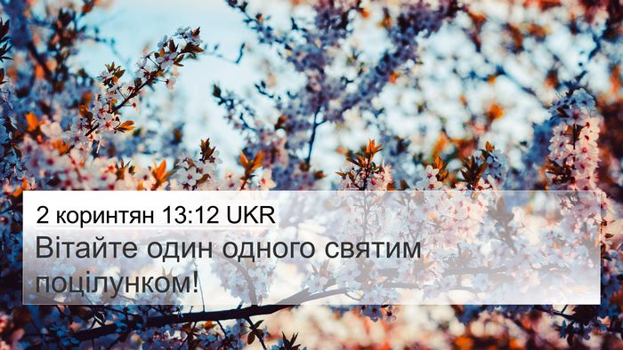 2 коринтян 13:12 UKR Bible Verse Image