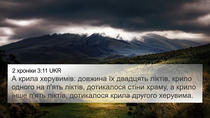 2 хроніки 3:11 UKR 4K Wallpaper - А крила херувимів: довжина - 4K Wallpaper Bible Verse