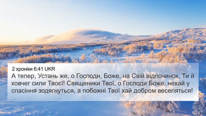 2 хроніки 6:41 UKR Bible Verse Image