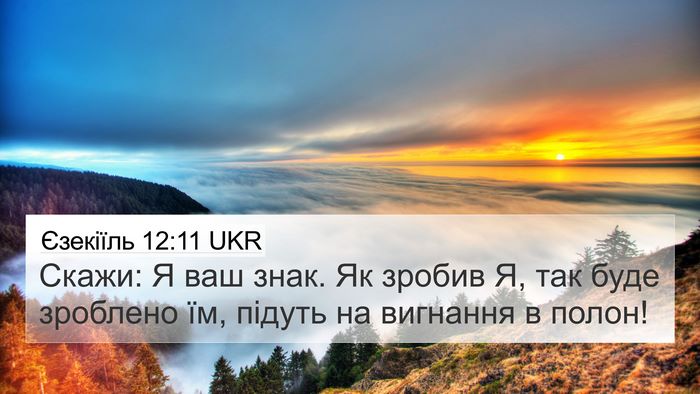 Єзекіїль 12:11 UKR Bible Verse Image