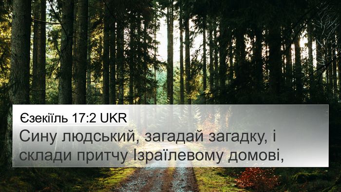 Єзекіїль 17:2 UKR Bible Verse Image