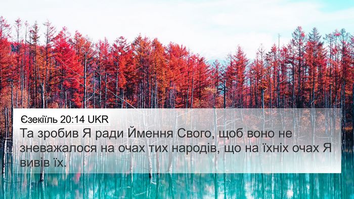 Єзекіїль 20:14 UKR Bible Verse Image
