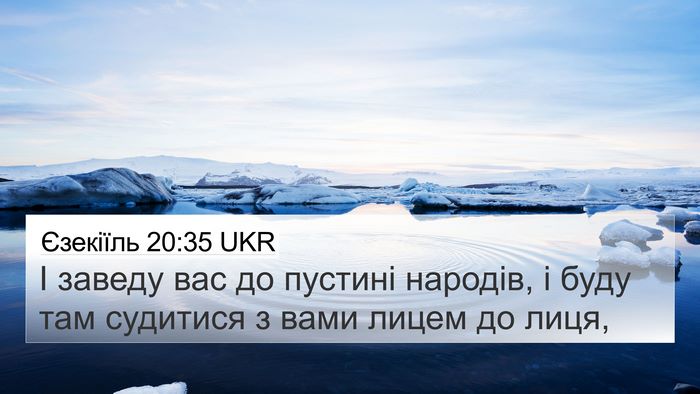Єзекіїль 20:35 UKR Bible Verse Image