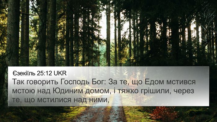 Єзекіїль 25:12 UKR Bible Verse Image