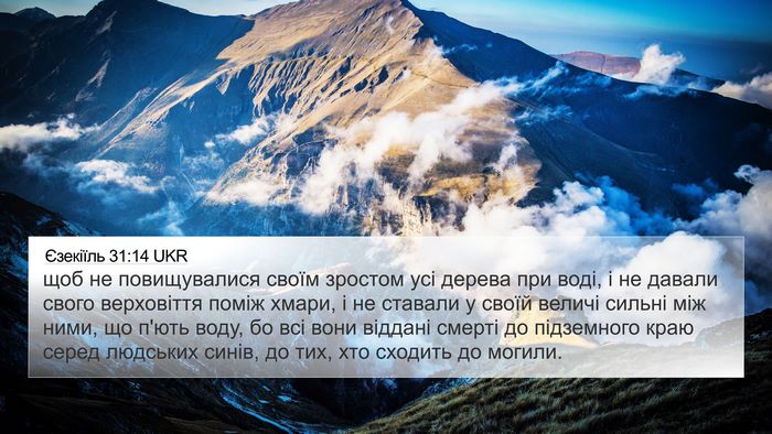 Єзекіїль 31:14 UKR 4K Wallpaper - щоб не повищувалися своїм - 4K Wallpaper Bible Verse