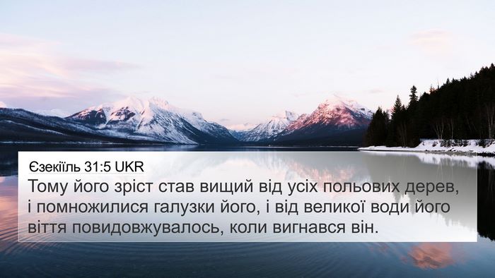 Єзекіїль 31:5 UKR 4K Wallpaper - Тому його зріст став вищий - 4K Wallpaper Bible Verse