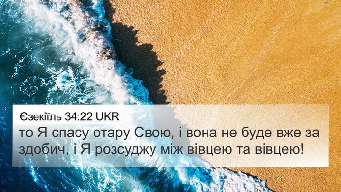 Єзекіїль 34:22 UKR Bible Verse Image