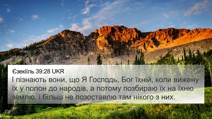 Єзекіїль 39:28 UKR Bible Verse Image