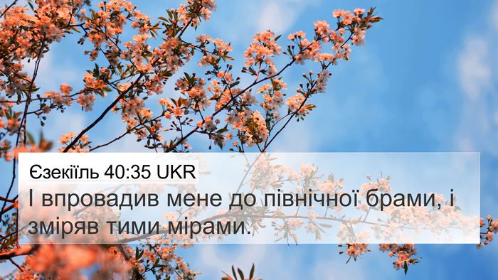 Єзекіїль 40:35 UKR Bible Verse Image