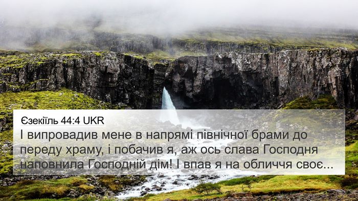 Єзекіїль 44:4 UKR Bible Verse Image