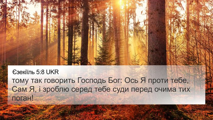 Єзекіїль 5:8 UKR Bible Verse Image