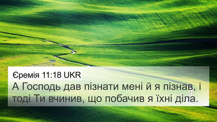 Єремія 11:18 UKR 4K Wallpaper - А Господь дав пізнати мені - 4K Wallpaper Bible Verse