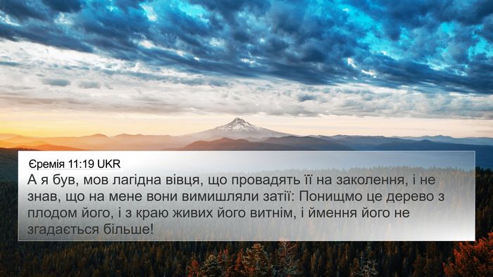 Єремія 11:19 UKR Bible Verse Image