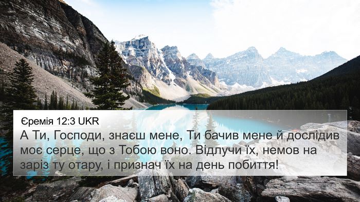 Єремія 12:3 UKR Bible Verse Image