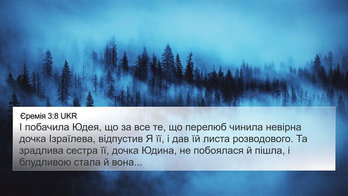 Єремія 3:8 UKR Bible Verse Image