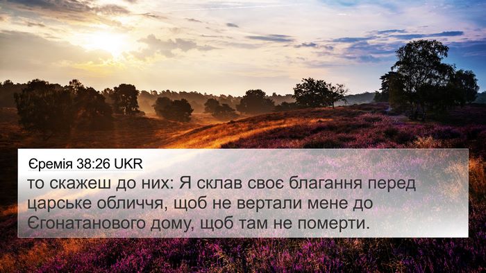 Єремія 38:26 UKR 4K Wallpaper - то скажеш до них: Я склав - 4K Wallpaper Bible Verse