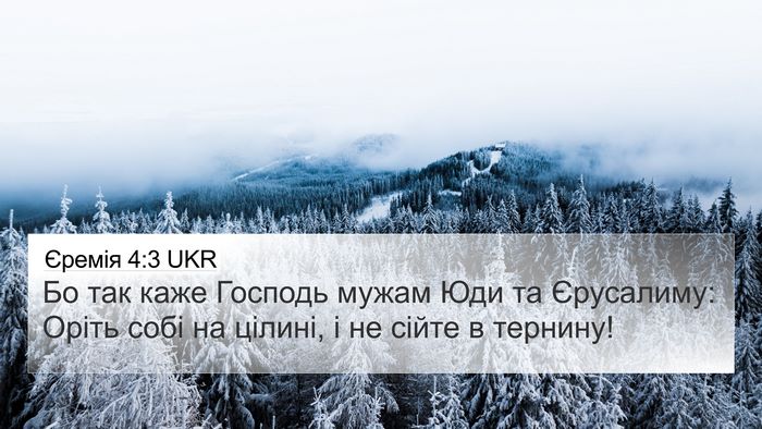 Єремія 4:3 UKR Bible Verse Image