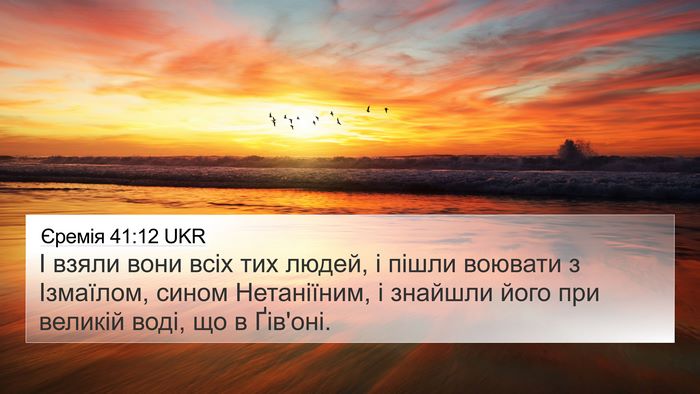 Єремія 41:12 UKR Bible Verse Image
