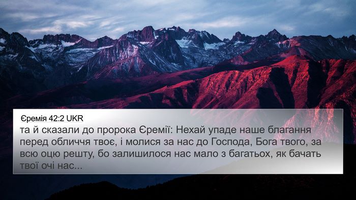 Єремія 42:2 UKR Bible Verse Image